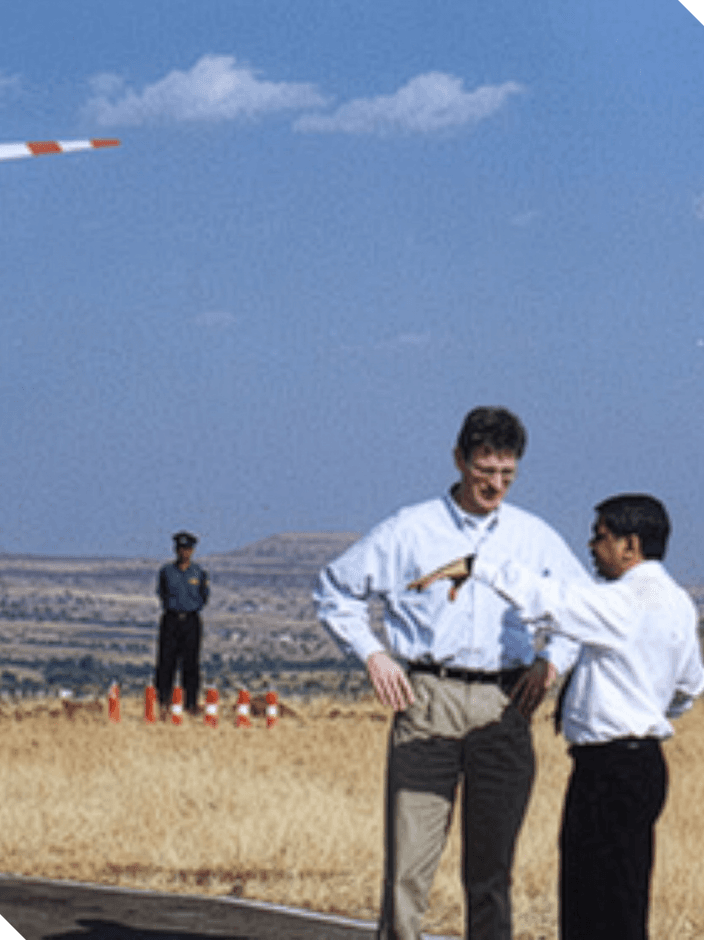Wind turbine installation in the field