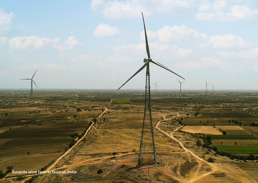 Suvarda Wind Farm in Gujrat, India